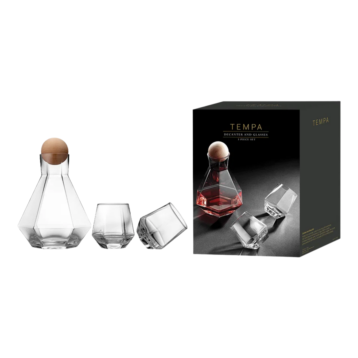 TEMPA Jaxon Carafe avec 2 verres