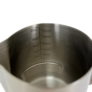 Milk jug with integrated thermometer