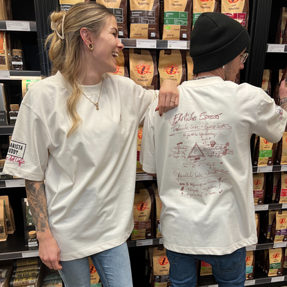T-shirt oversize Barista Buddy x Mondo del Caffè – Salutations
