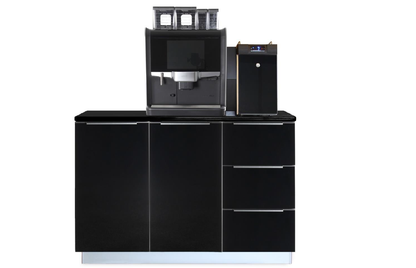 Unterschrank mit Tischplatte für Kaffeemaschinen