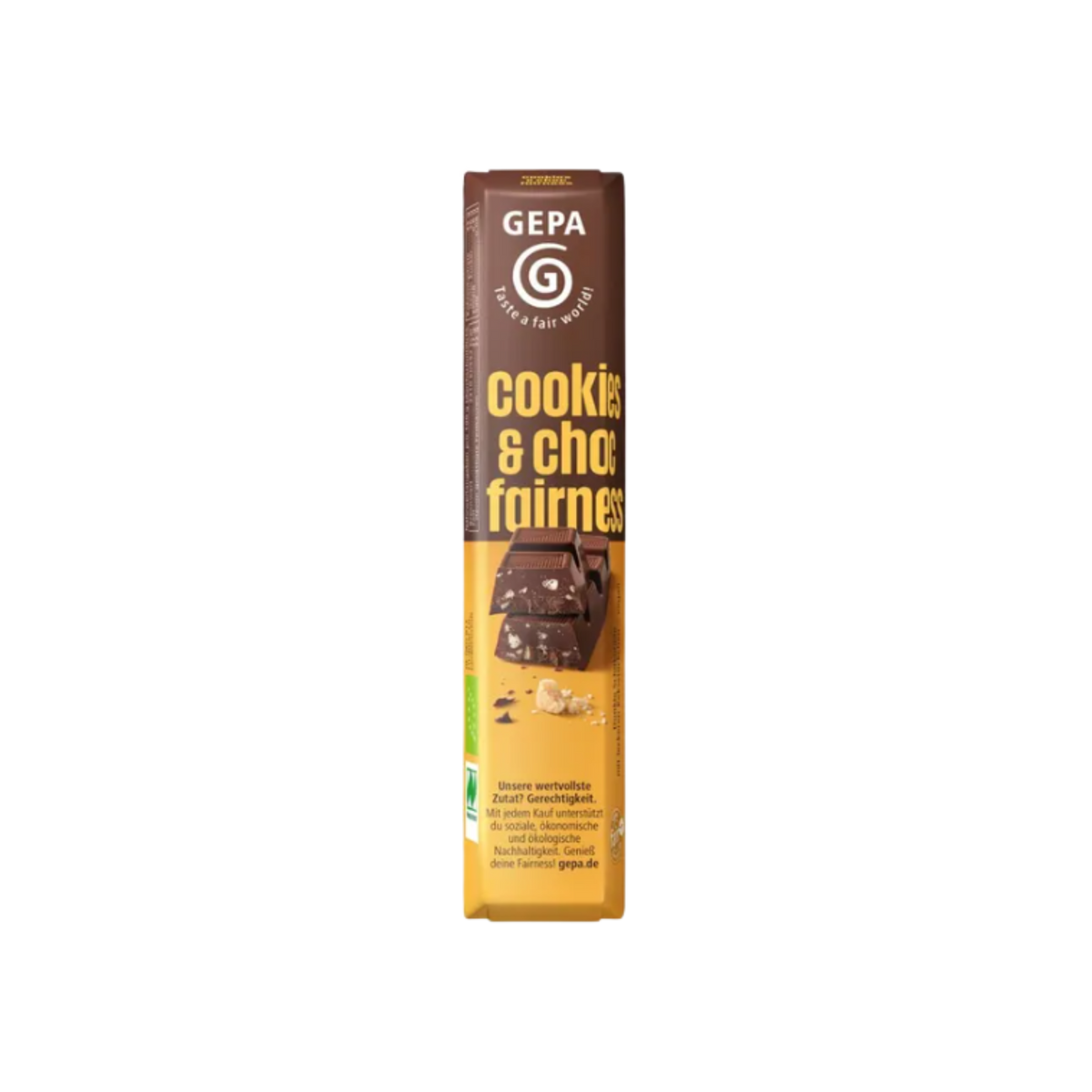 Barres de biscuits et chocolat bio Gepa