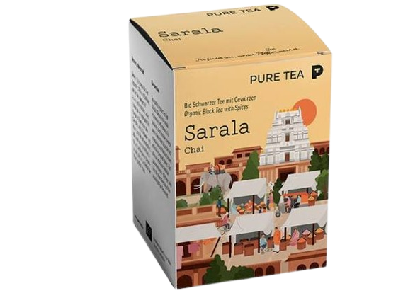 Sarala Chai Pure Tea Pyra Pack Bio Schwarzer Tee